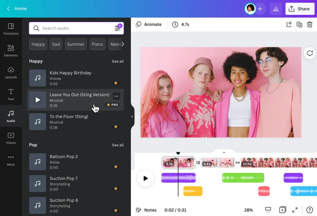 How To Add Audio To Canva